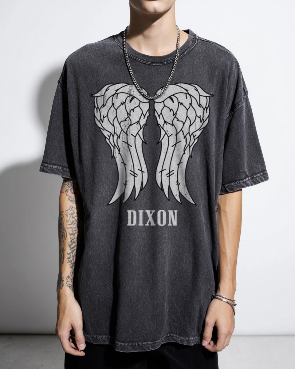 Daryl Dixon Motorcycle Wings T-Shirt - The Walking Dead Minimalist Fan Art