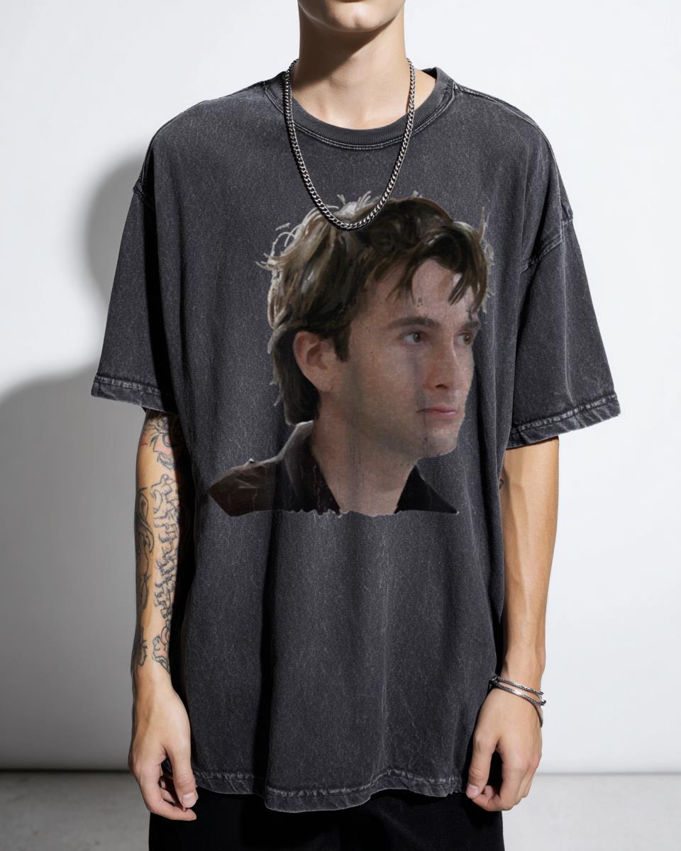David Tennant Realism Portrait T-Shirt - Doctor Who Fan Art