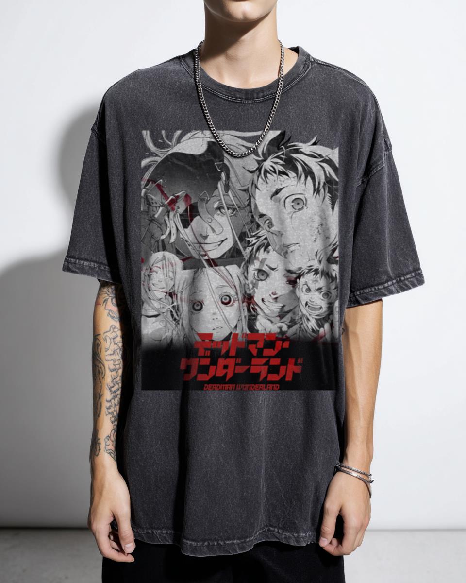 Deadman Wonderland Anime T-Shirt - Ganta Shiro Wretched Egg Manga Fan Art Unisex