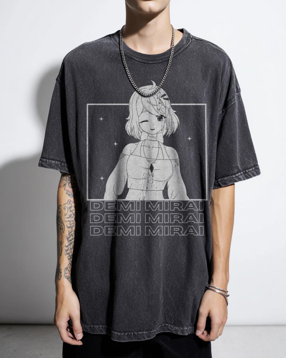 Demi Mirai VTuber Anime Girl T-Shirt - Waifu Streetwear Fashion Graphic
