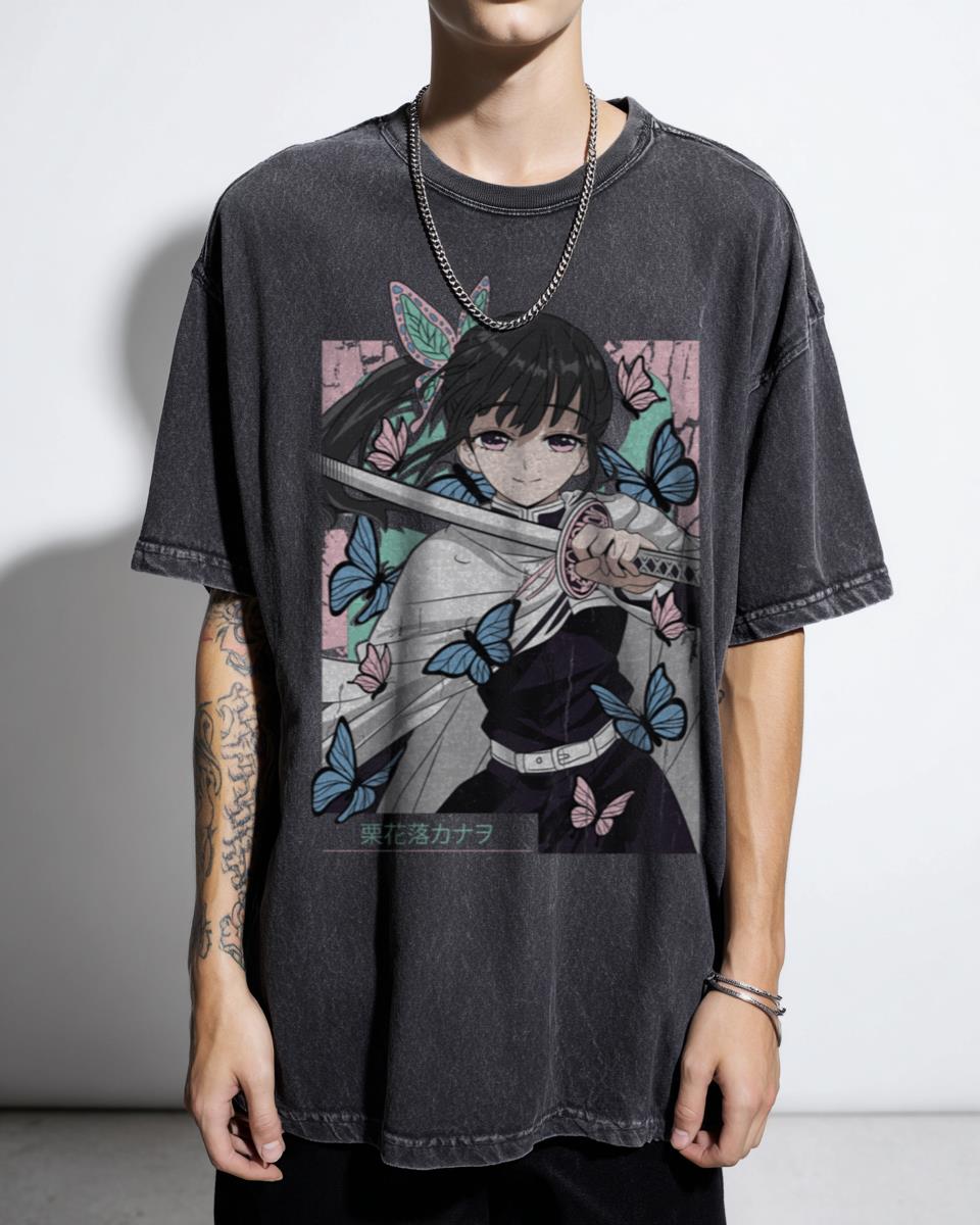 Demon Slayer Kanao Tsuyuri Anime Art T-Shirt - Kimetsu No Yaiba Manga Fan
