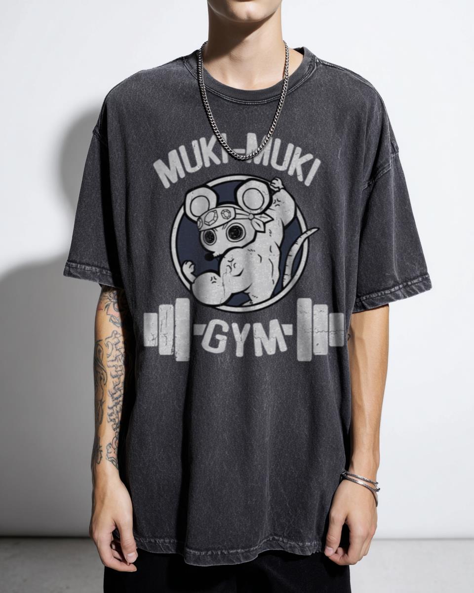 Demon Slayer Muscle Mice Gym Anime T-Shirt - Tengen Usui Fitness Fan Gift