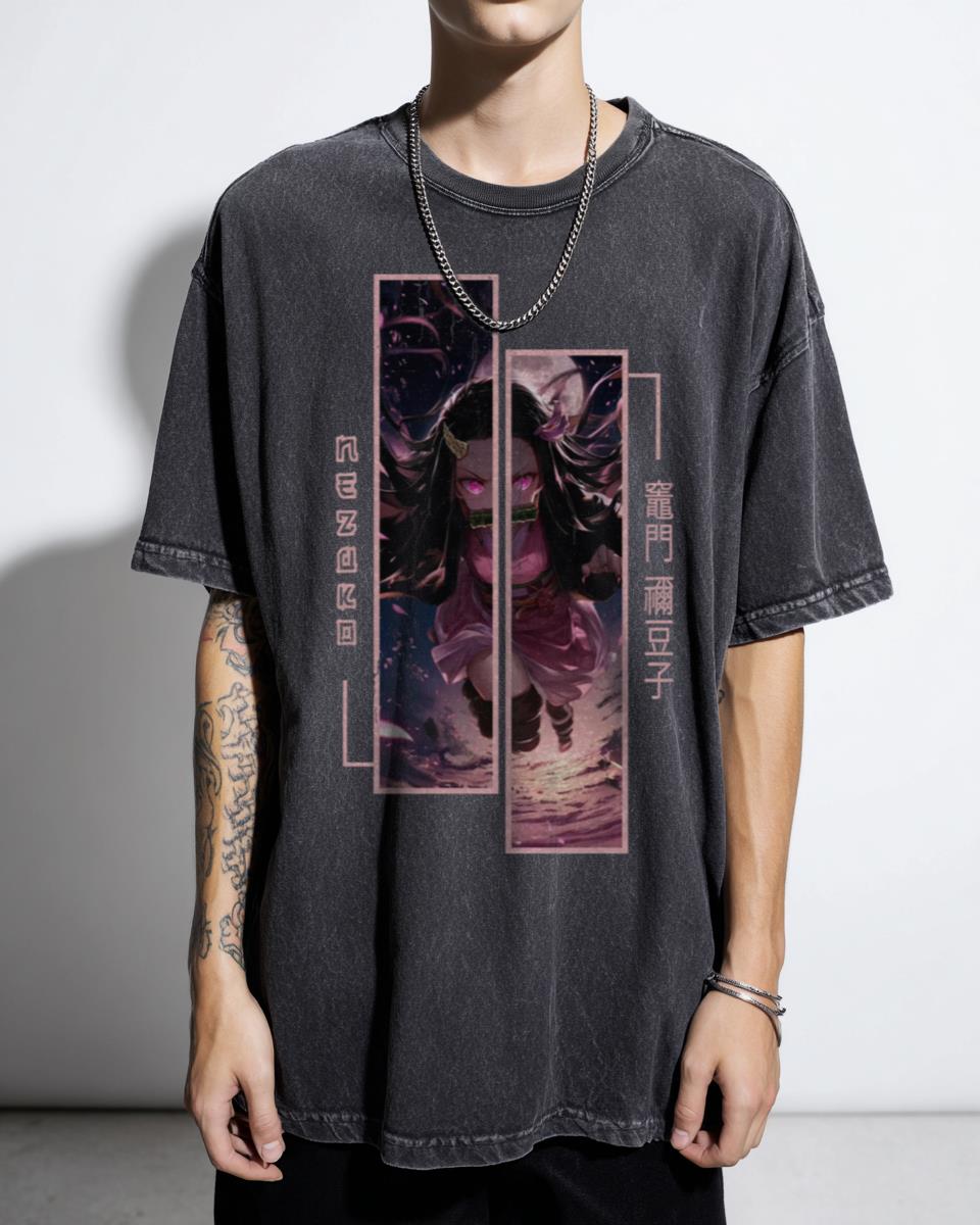 Demon Slayer Nezuko Kamado Anime Manga T-Shirt - Iconic Demon Girl Fan Art