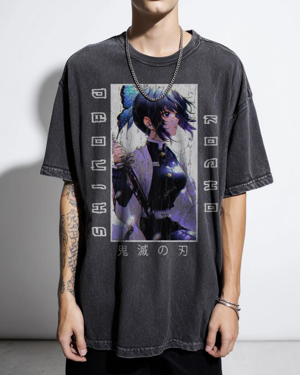 Demon Slayer Shinobu Kocho Anime T-Shirt - Insect Hashira Fan Art