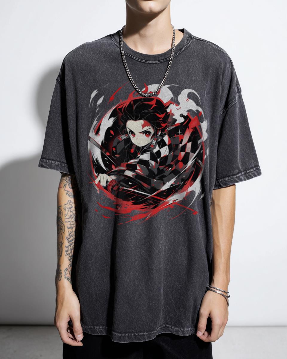 Demon Slayer Tanjiro Kamado Anime T-Shirt - Kimetsu No Yaiba Manga Fan Apparel