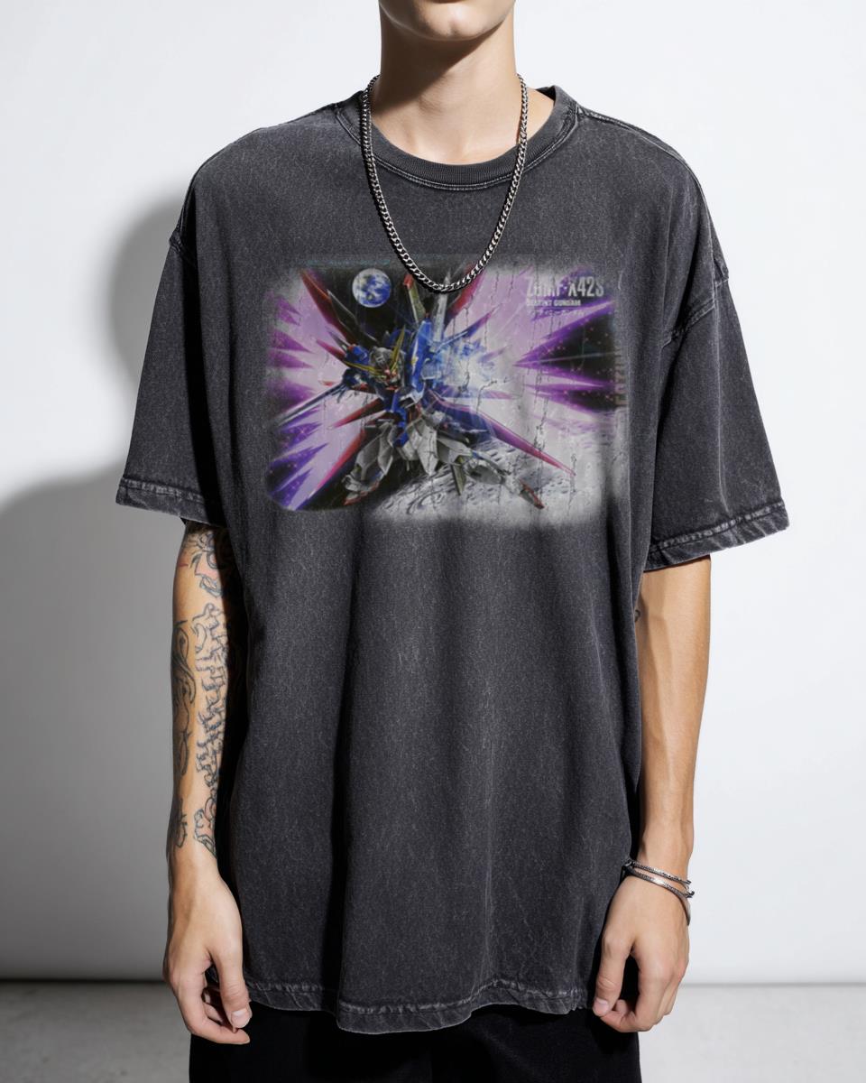 Destiny Gundam Retro Mecha T-Shirt - Vintage Robot Anime Fan