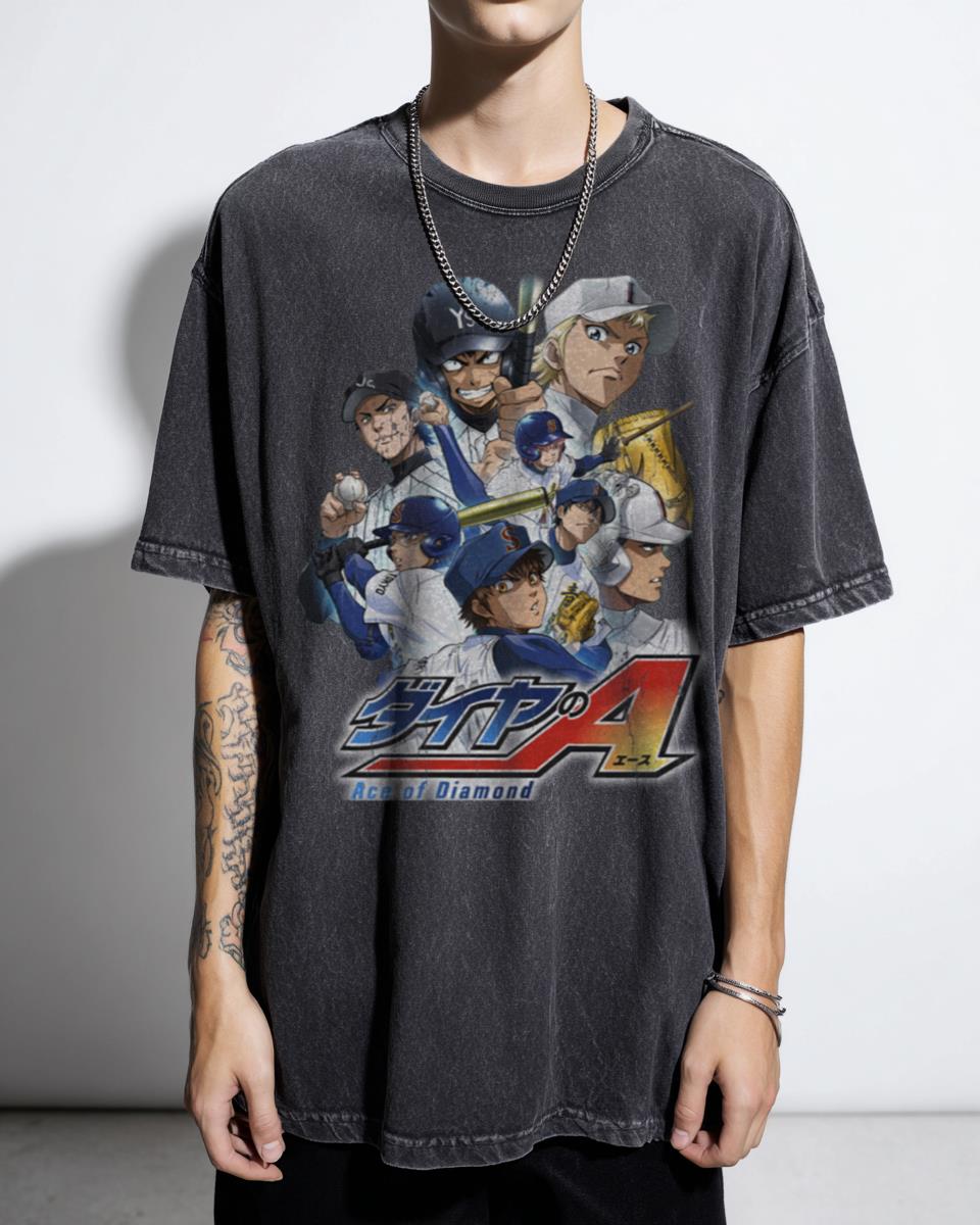Diamond No Ace Season 2 Logo T-Shirt - Baseball Anime Manga Furuya Miyuki Fan Unisex