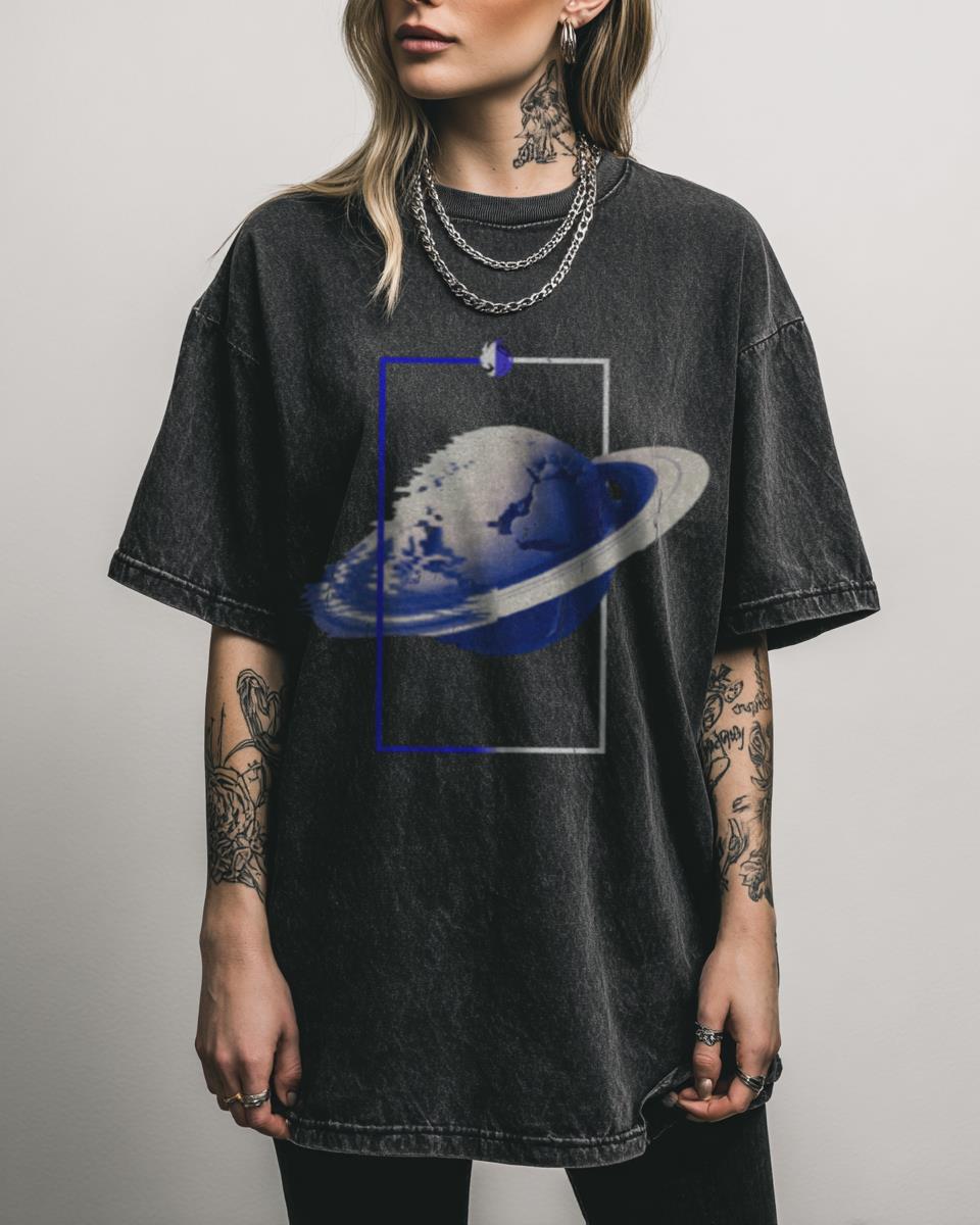 Distosaturn T-Shirt | Cosmic Dystopia Empowerment Graphic
