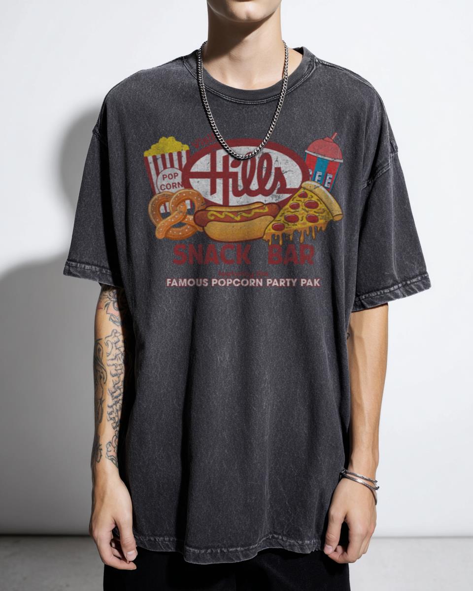 Distressed Hills Snack Bar T-Shirt - Retro 80s Department Store Nostalgia