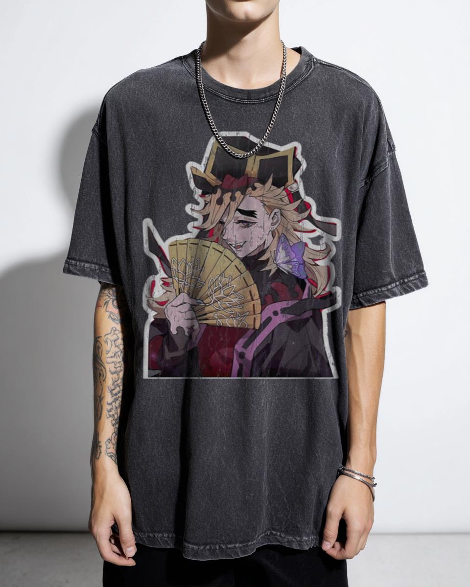 Doma Upper Moon 2 Kizuki Demon Slayer Aesthetic T-Shirt - Anime Manga Fan Unisex