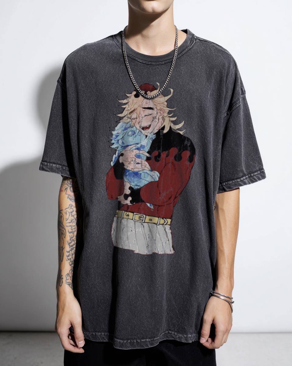 Doma Upper Moon 2 Kizuki Demon Slayer Aesthetic T-Shirt - Anime Manga Fan Unisex