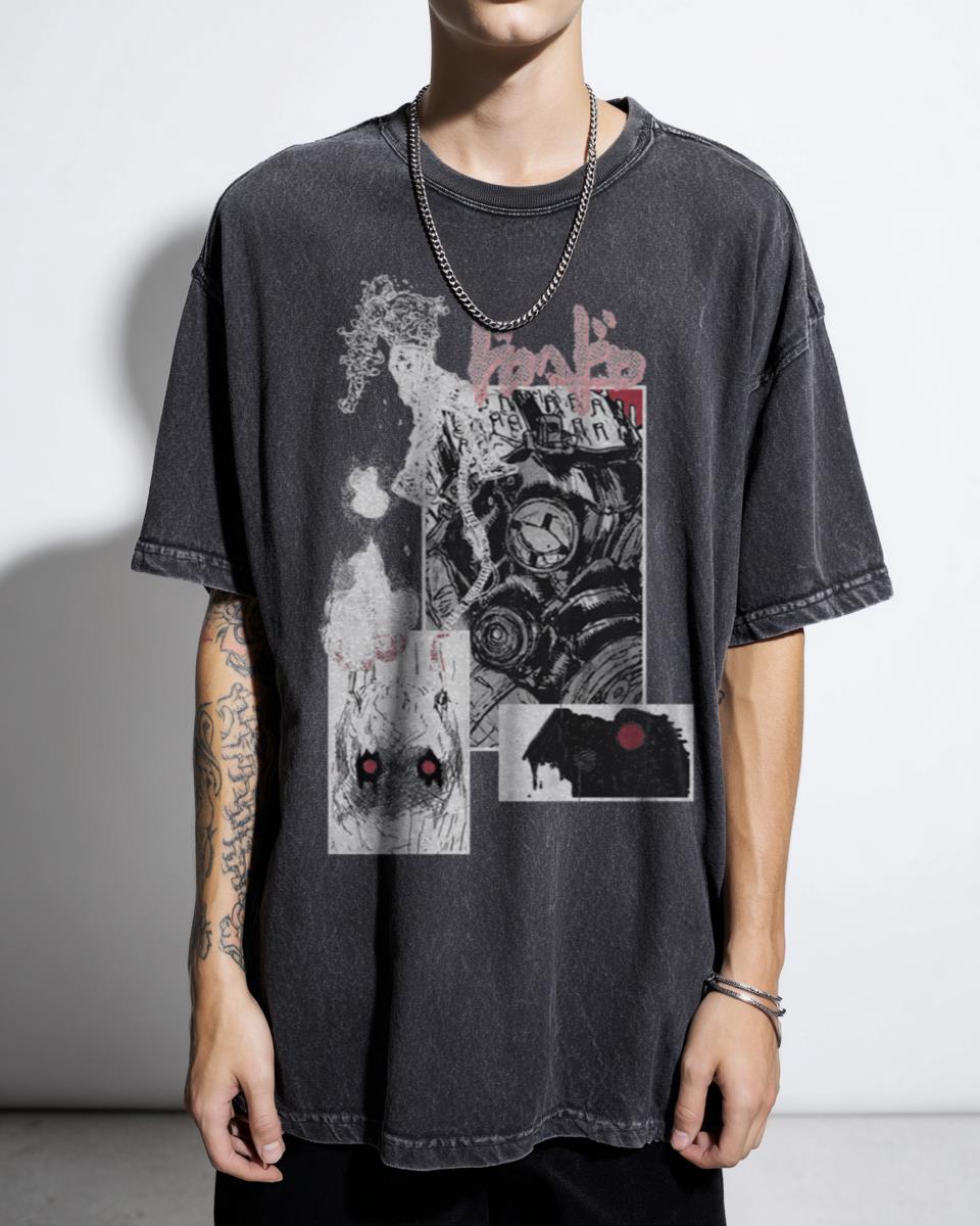 Dorohedoro Obstacles Manga Anime T-Shirt - Kaiman Nikaido Shin Dark Fantasy Unisex