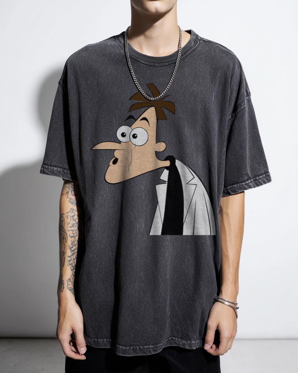 Dr. Heinz Doofenshmirtz Cartoon Character T-Shirt - Phineas & Ferb TV Show Fan Kids