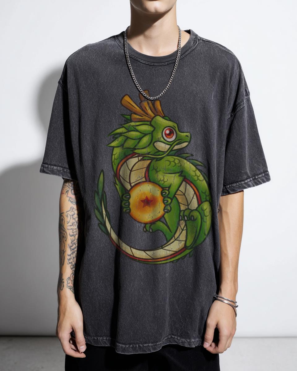 Dragon Ball Shenron Chibi Cute Anime Acidwash Tee