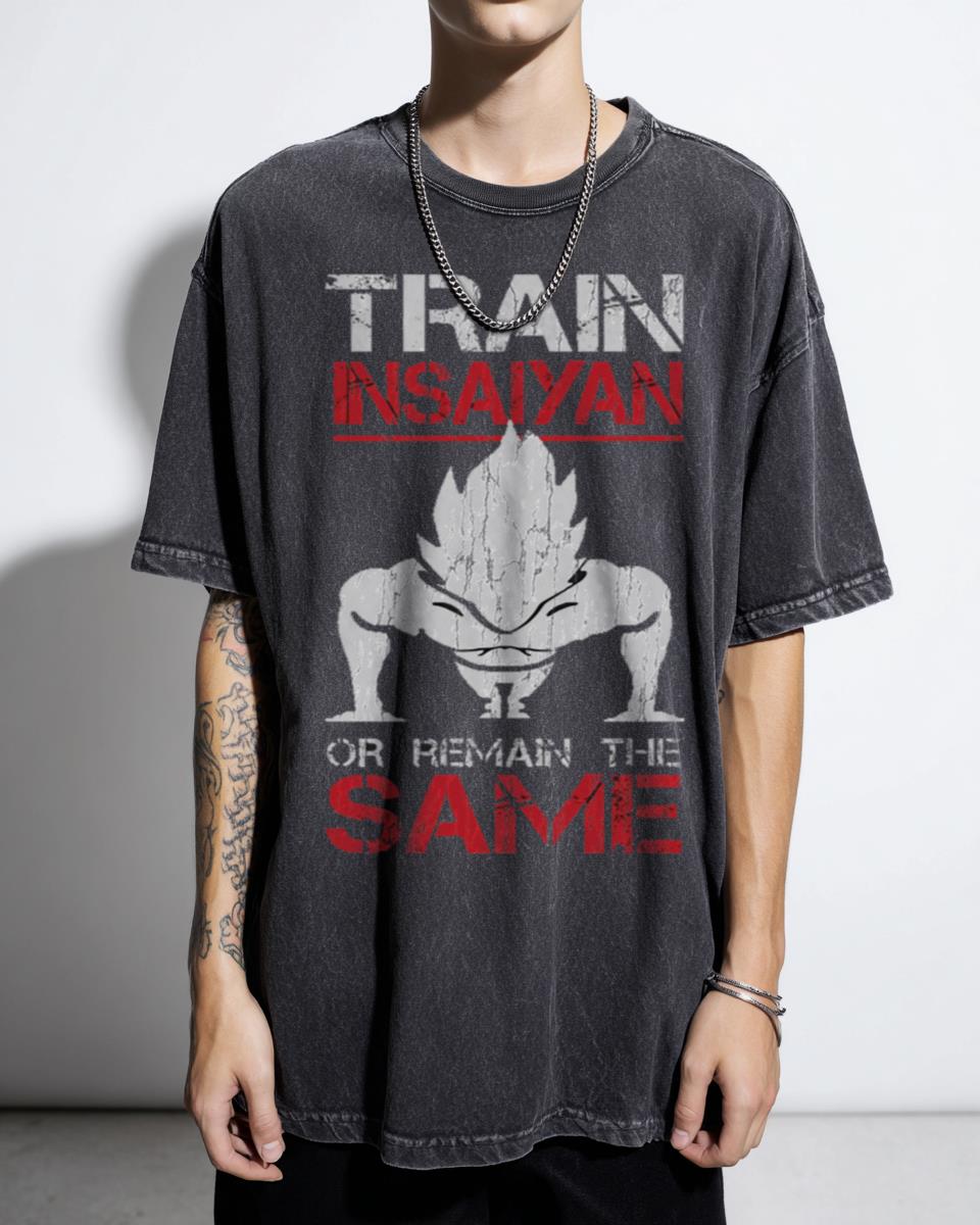 Dragon Ball Z Train Insaiyan Fanart T-Shirt - Anime Workout Gym Motivation Tee