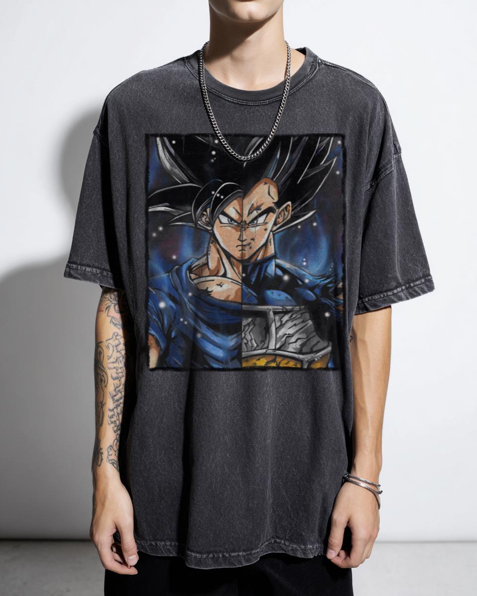 Dragon Ball Z Ultra Instinct Goku & Vegeta Ink Tattoo Art T-Shirt - 'Incomplete' Anime Fan Tee