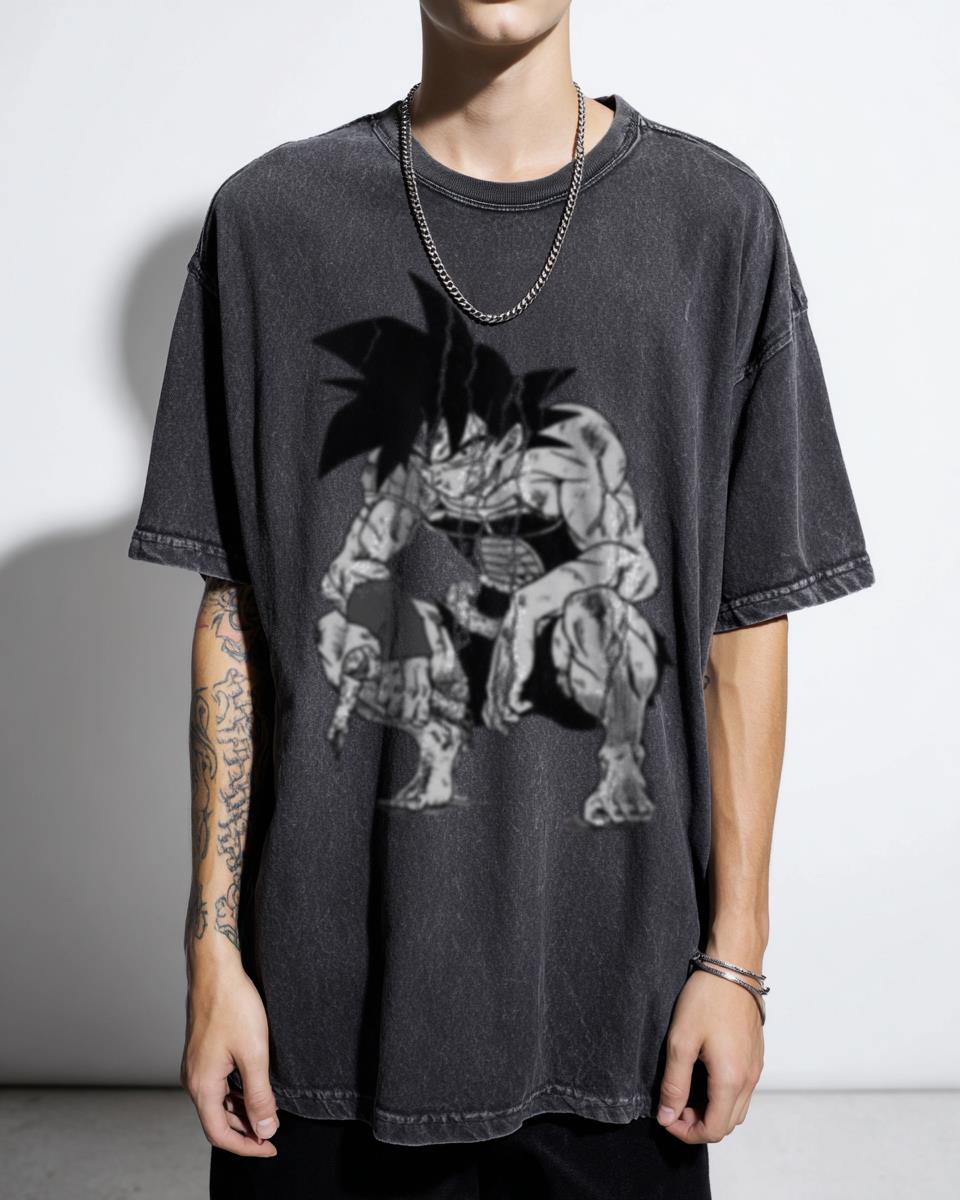 Dragonball Z Super Bardock Fan Art T-Shirt - Anime Saiyan Warrior Apparel Men's