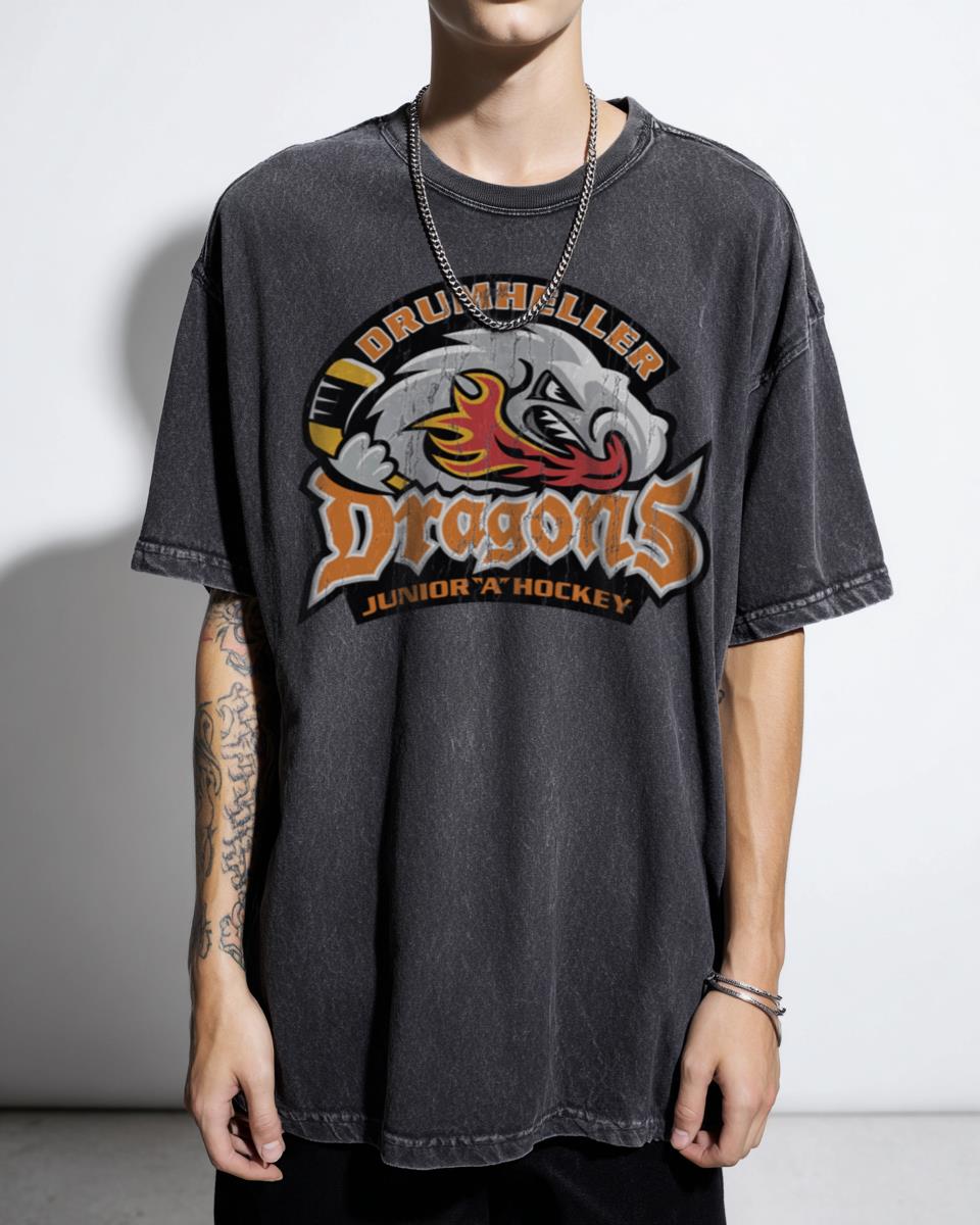 Drumheller Dragons Ice Hockey Team T-Shirt - Cool Mens Hockey Fan Apparel