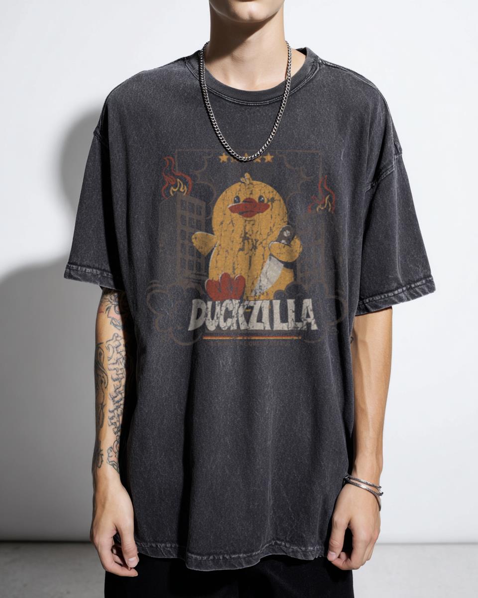 Duckzilla Funny Duck Attack Tee | Kaiju Parody Humor Shirt