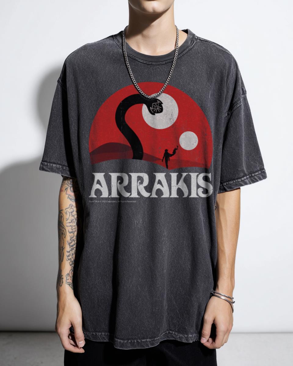 Dune 'Fear Is The Mind Killer' Red Arrakis Sci-Fi T-Shirt - Atreides Harkonnen Fan Unisex