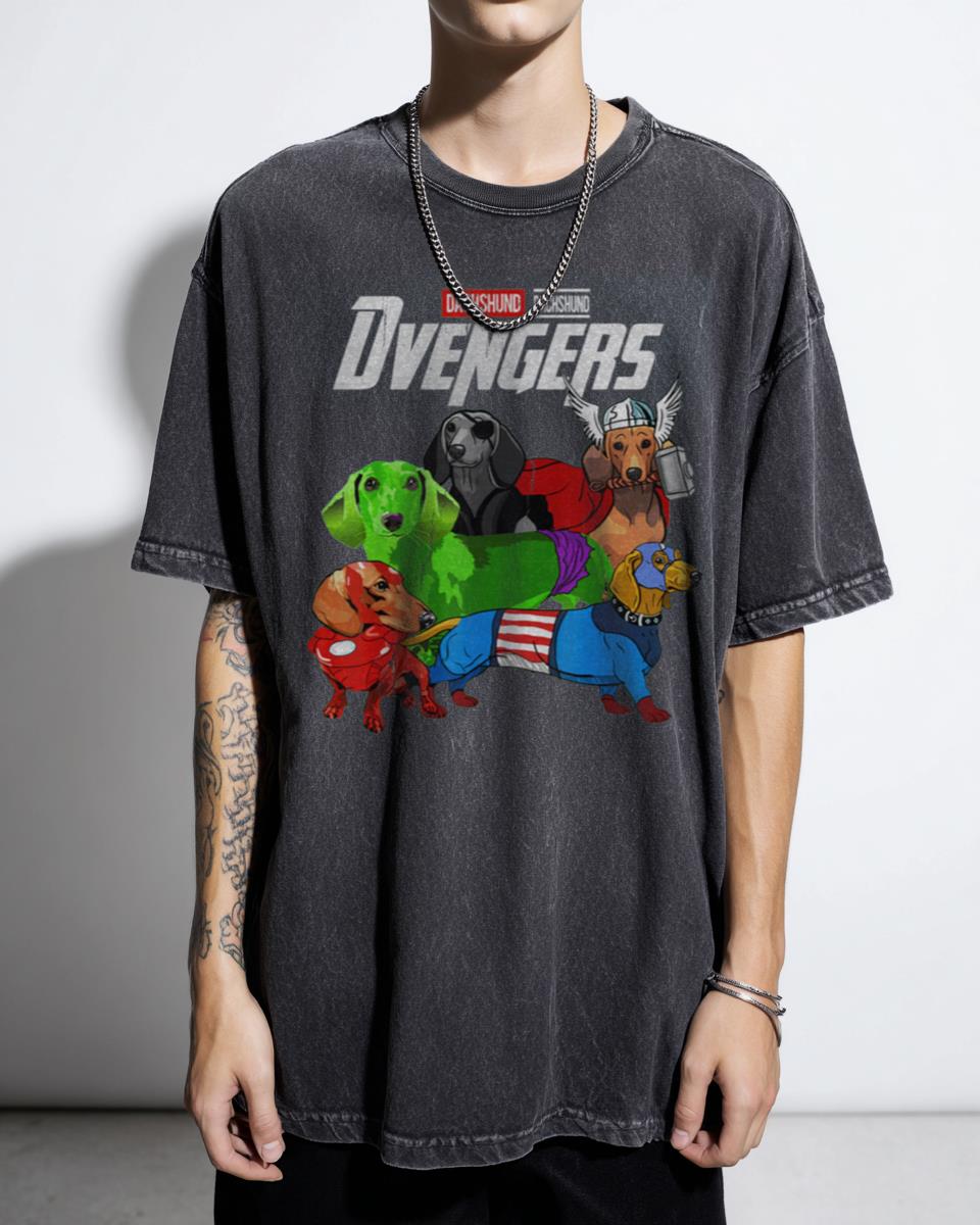 Dvengers Funny Dog Dachshund T-Shirt - Husky Lover Gift for Holidays