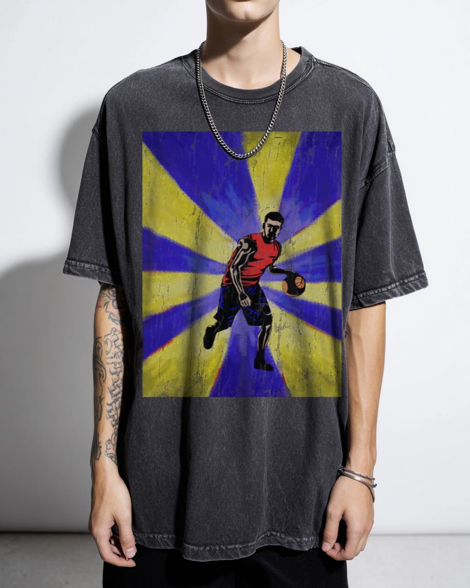 Dynamic Basketball Attack Sports T-Shirt - NYC Boston Toronto Fan Unisex