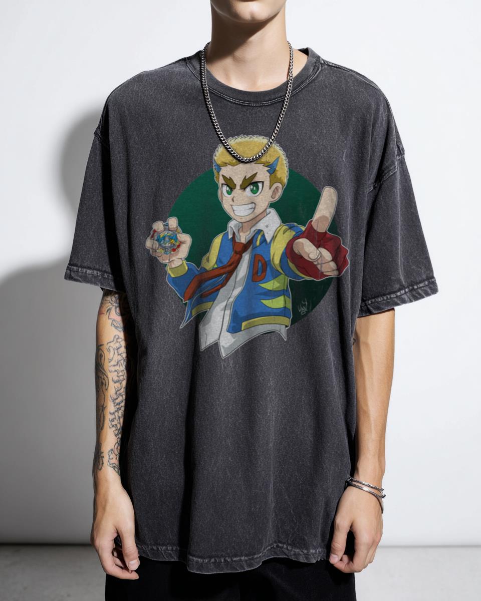 Dynamic Beyblade Burst Rise GT Drum Dante Koryu T-Shirt - Anime Dragon Blader Gear for Teens