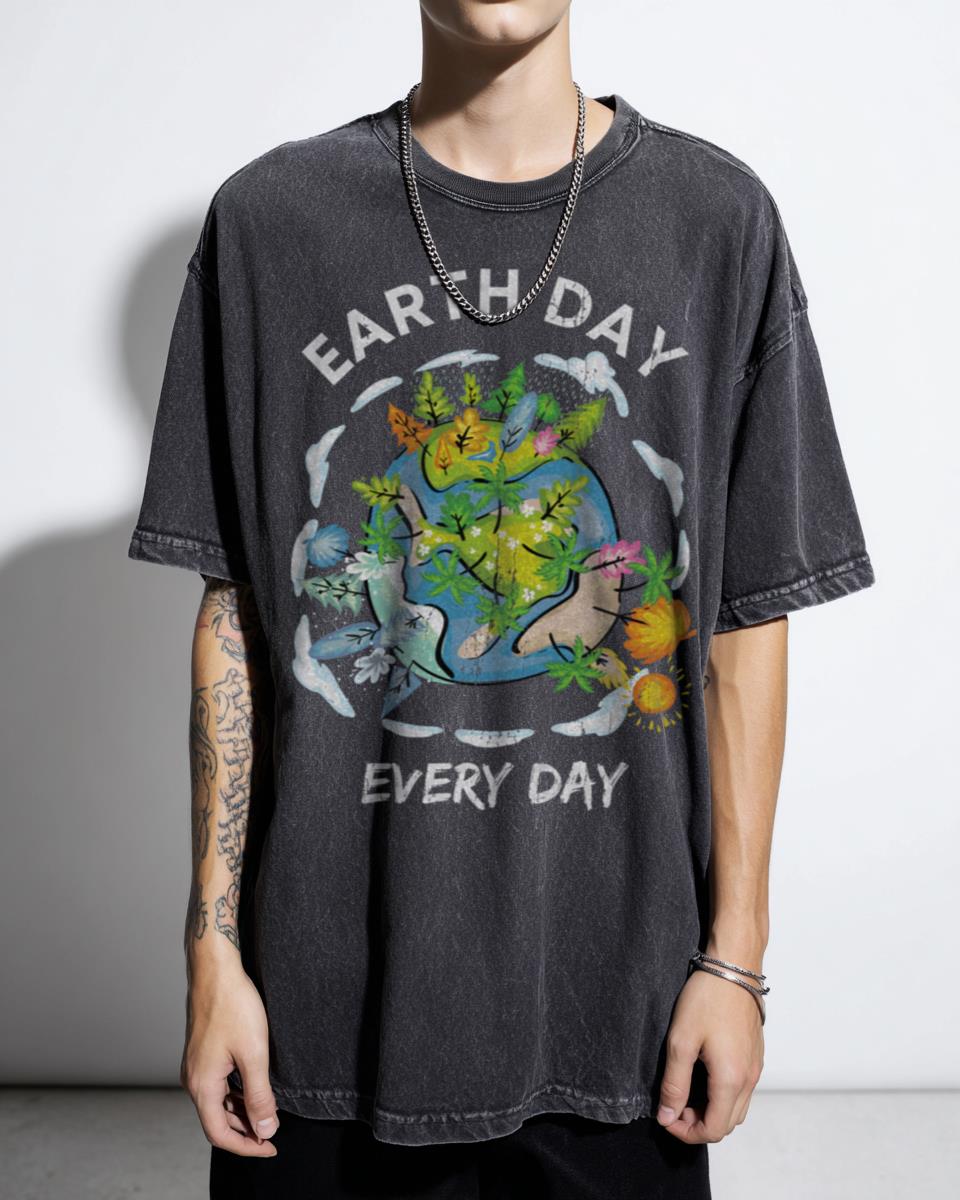 Earth Day Every Day Eco-Friendly Planet Protection T-Shirt - Environmental Awareness Unisex