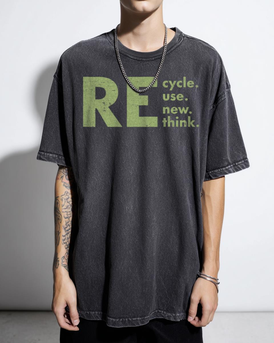 Earth Day 'Recycle Reuse Renew Rethink Crisis' Environmental Activism T-Shirt - Planet Defender Unisex