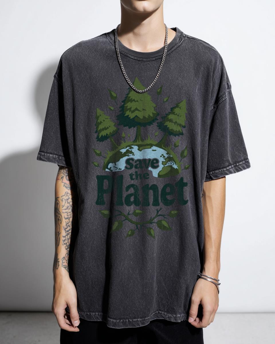 Earth First Save the Planet T-Shirt - Eco-Friendly Environmental Activism Tee