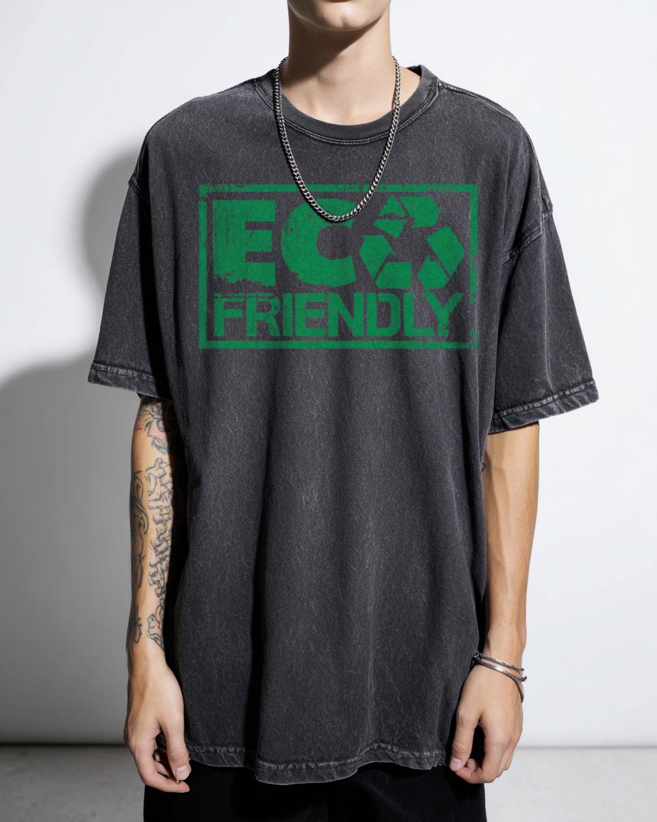Eco Friendly Grunge Earth Graphic T-Shirt - Environmental Recycle Green Lover Unisex