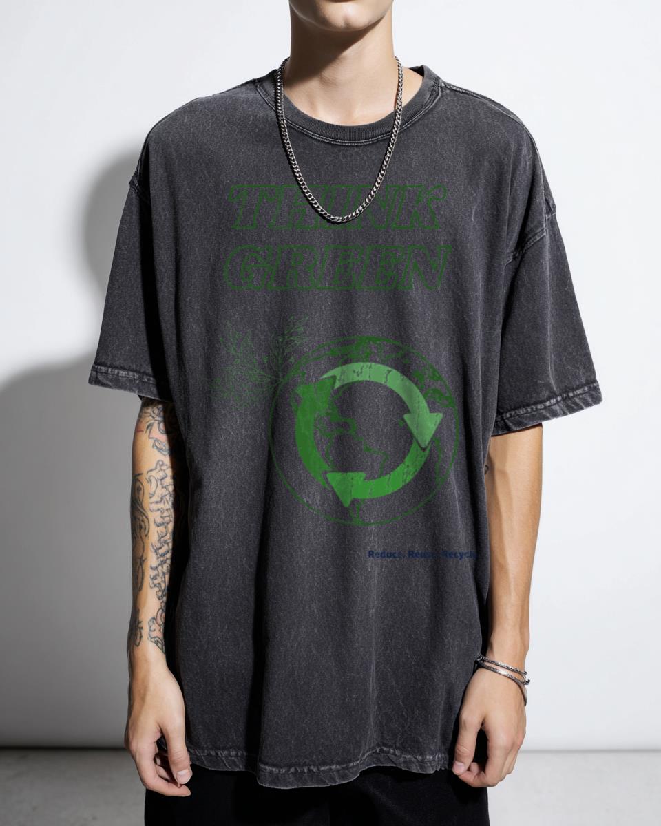 Eco-Friendly Recycle Symbol T-Shirt - Green Earth Environmental Awareness
