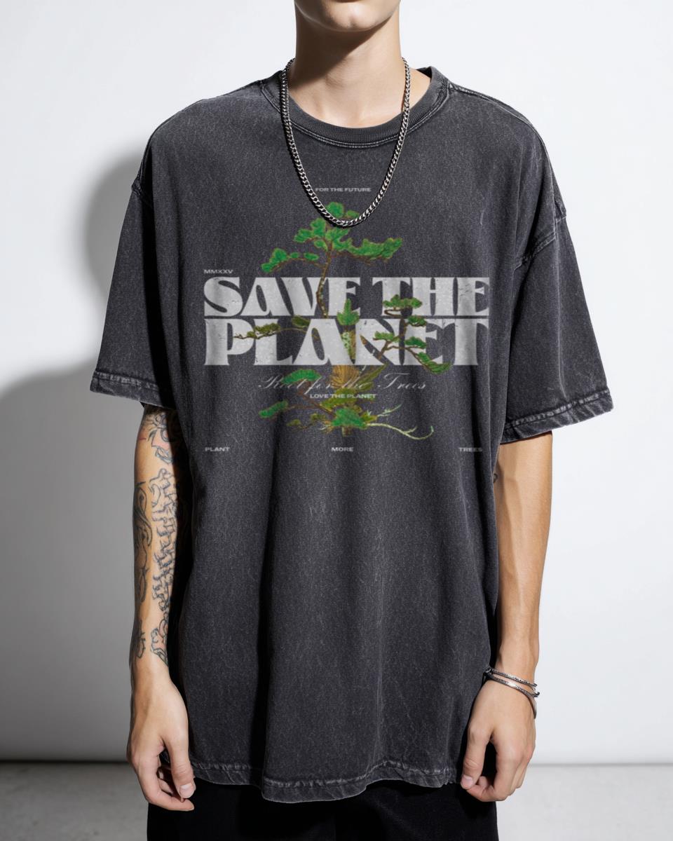 Ecological Save the Planet T-Shirt - Nature Preservation Activism Tee