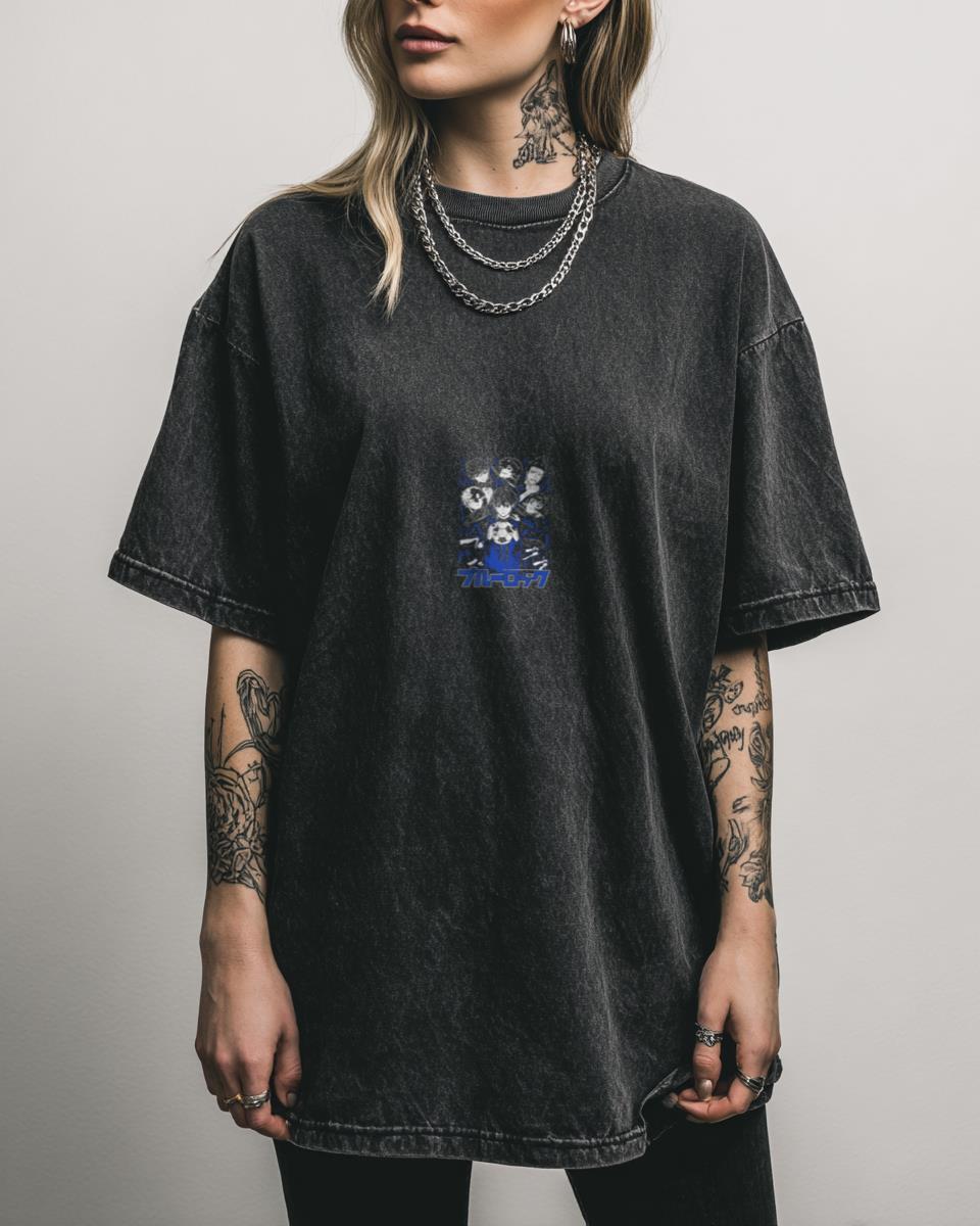 Edgy Blue Lock Team Aesthetic Anime T-Shirt – Japanese Football Soccer Shonen