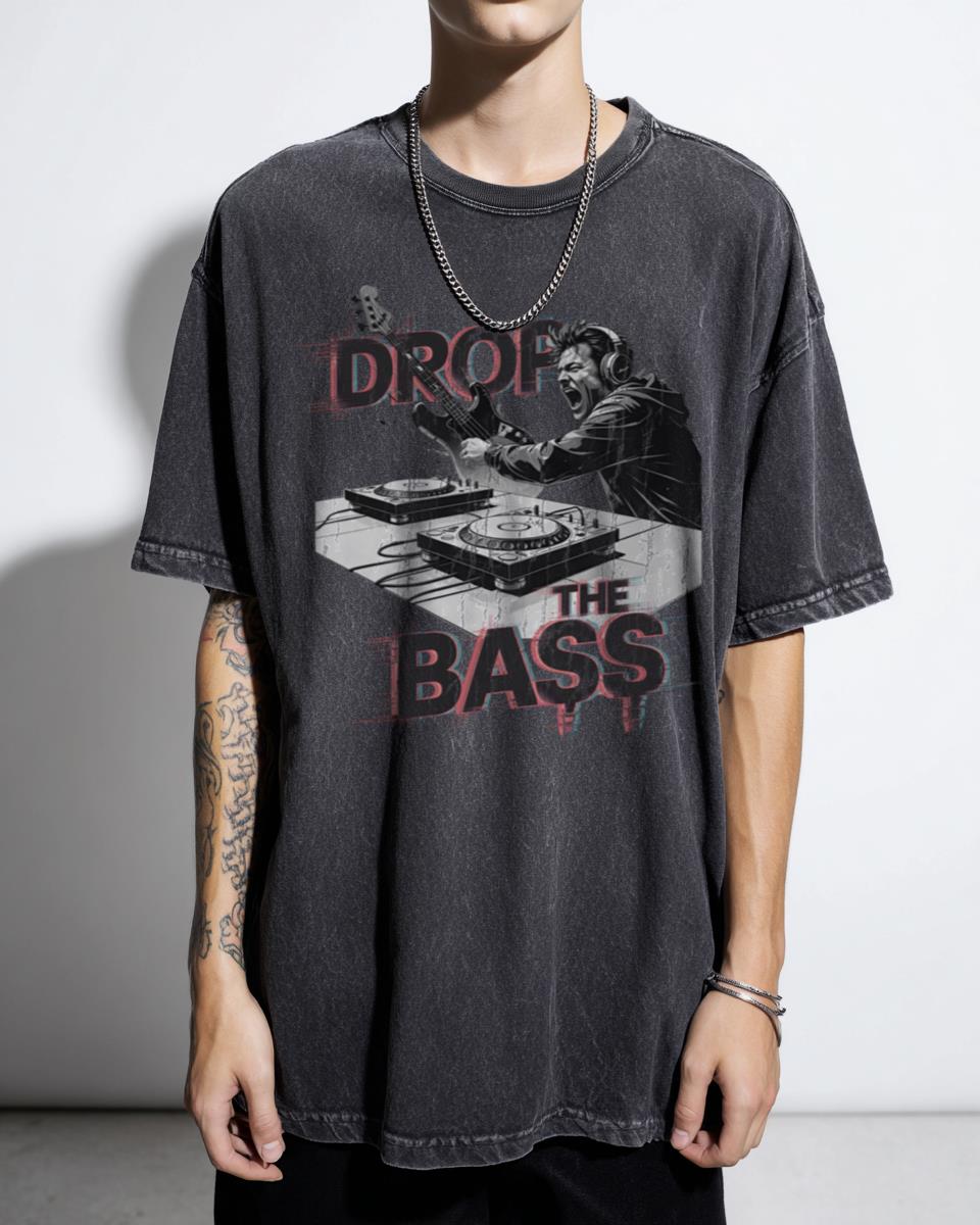 EDM Club DJ Drop The Bass Electronic Music T-Shirt - Rave Party Sound System Apparel