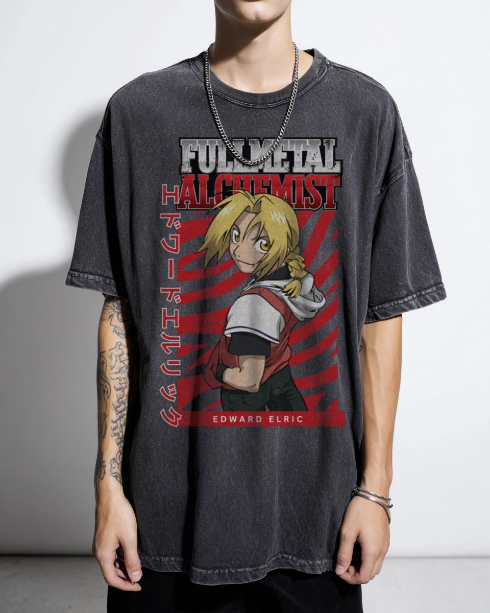 Edward Elric 'Smile to You' Fullmetal Alchemist T-Shirt - Anime Manga FMA Fan