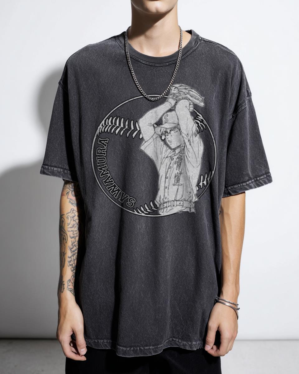 Eijun Sawamura Diamond No Ace T-Shirt - Baseball Anime Manga Fan Art