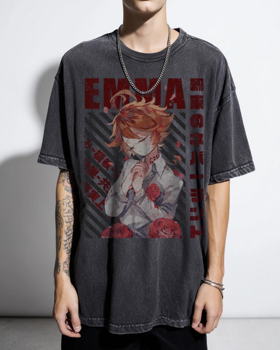 Emma The Promised Neverland Anime Girl T-Shirt - Kawaii Manga Mystery Unisex