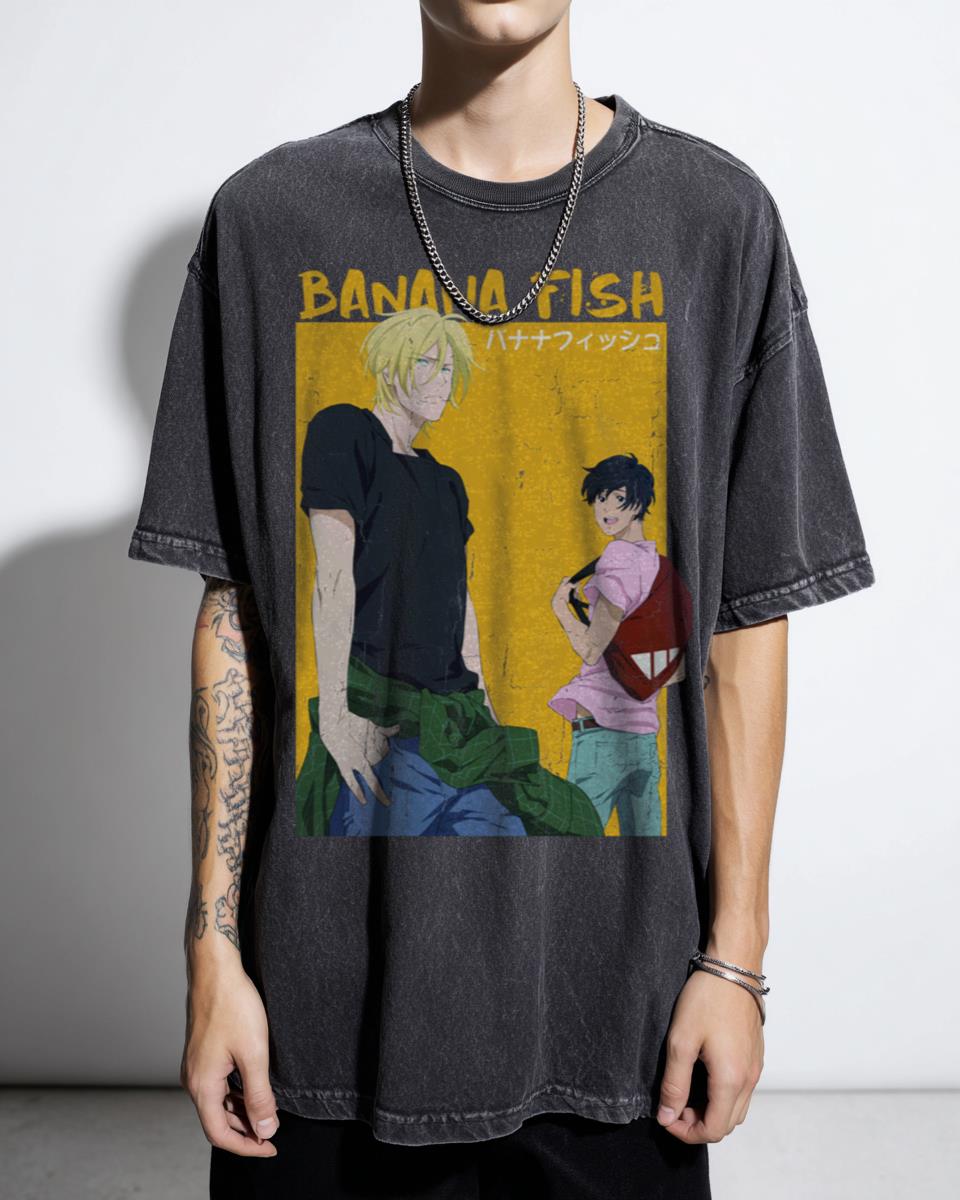 Emotional Banana Fish Ash and Eiji Anime T-Shirt - Japanese Manga Fan Apparel