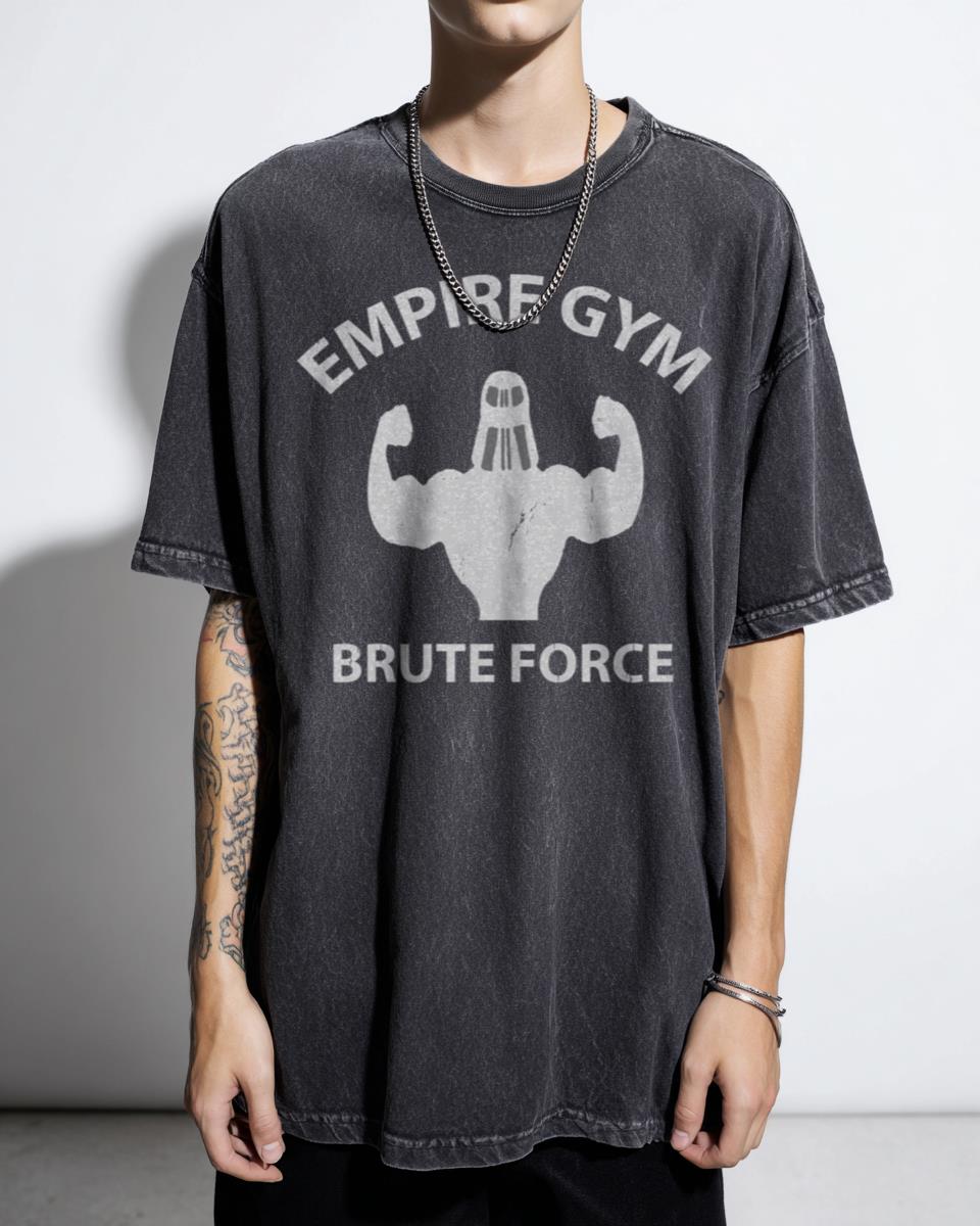 Empire Gym Brute Force Star Wars T-Shirt - Funny Sci-Fi Fitness Stormtrooper Fan Unisex