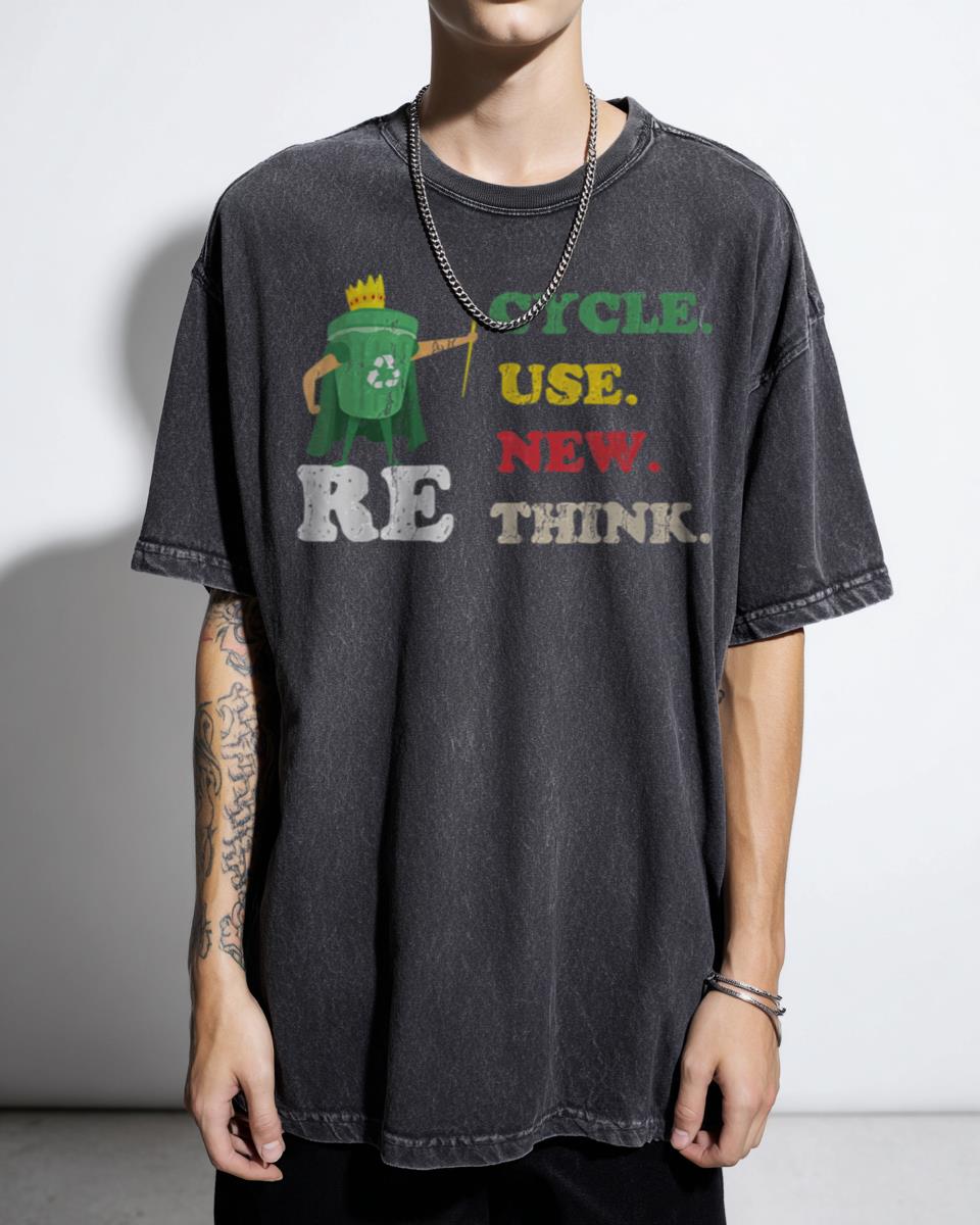 Environmental Activism 'Recycle Reuse Renew Rethink Crisis' T-Shirt - Planet Advocate Unisex