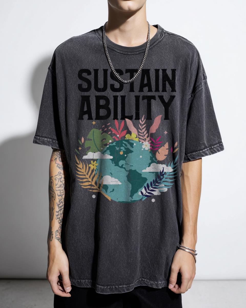 Environmental Sustainability Green Living T-Shirt - Global Warming Recycle Nature Tee Unisex