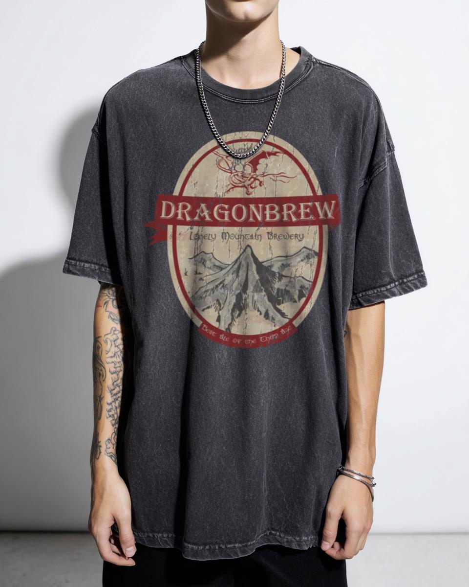 Erebor Dragonbrew Fantasy Beer T-Shirt - Dwarf Elf Nerd Geek Apparel