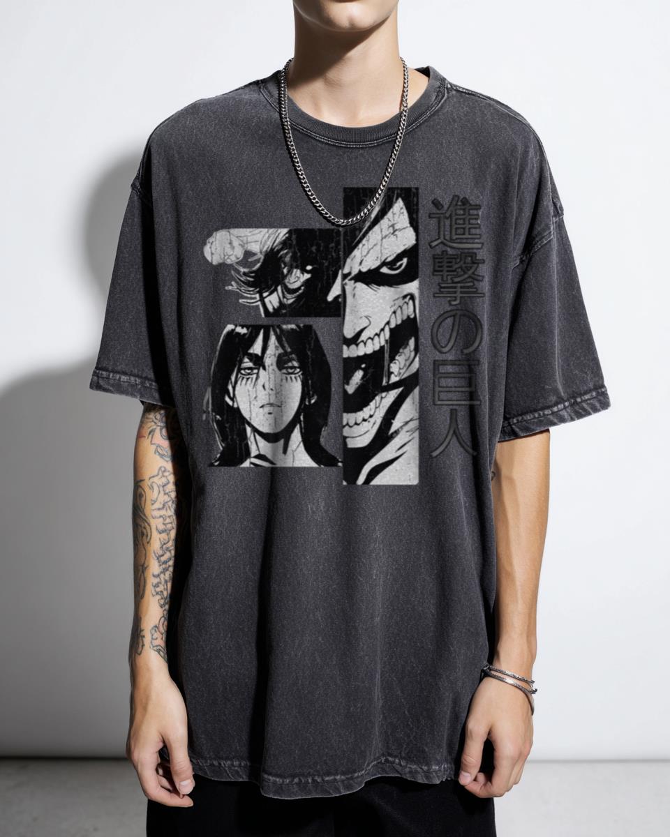 Eren Yeager Titan Transformation Manga Panels T-Shirt - Attack on Titan Anime Fan Apparel
