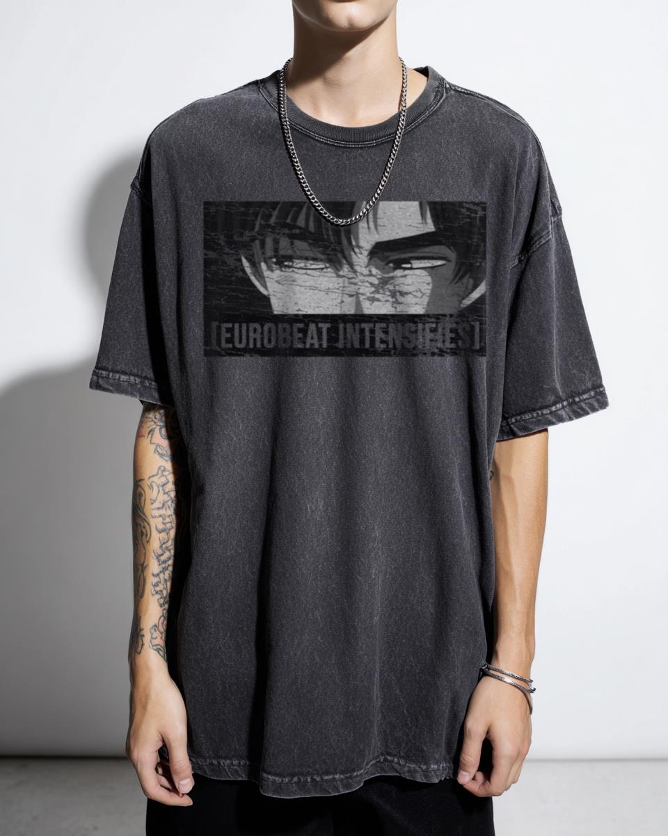 Eurobeat Intensifies T-Shirt | Initial D JDM Car Anime Meme Tee