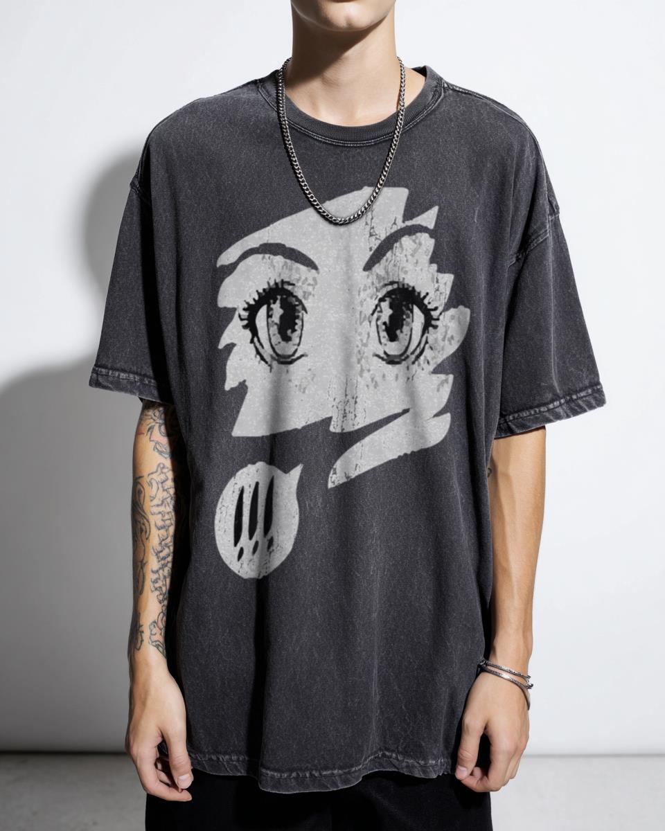 Expressive Anime Eyes Graphic T-Shirt - Kawaii Manga Art for Anime Lovers
