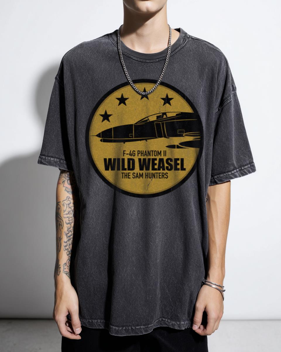 F-4 Phantom II Wild Weasel Military T-Shirt - USAF Aviation Art Tee