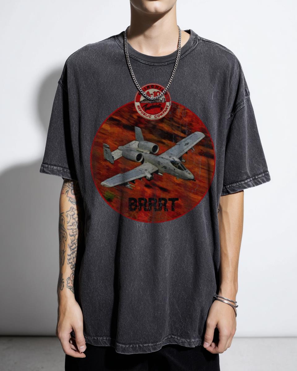 Fairchild Republic A-10 Thunderbolt II Warthog T-Shirt - Military Aircraft Brrrrt Fan