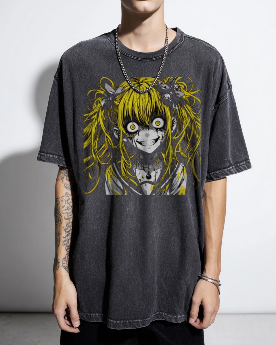 Feral Infatuation Japanese Anime Girl T-Shirt - Creepy Manga Art