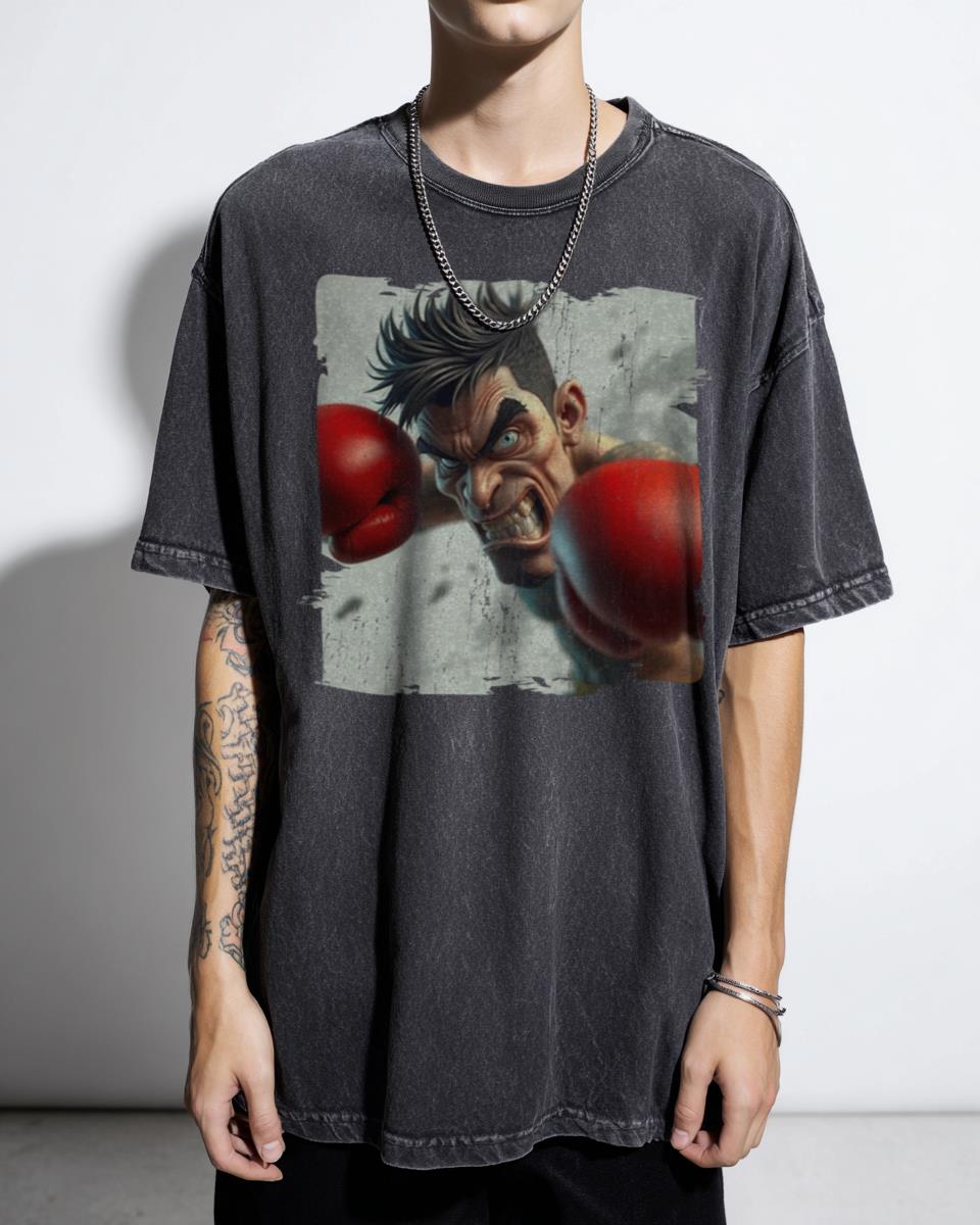 Fierce Boxer Ready to Fight Sports T-Shirt - Determined Athlete Strength